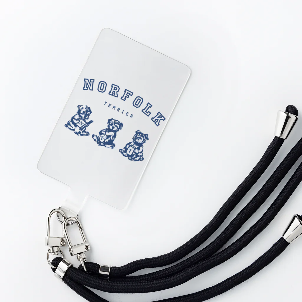 TOMOS-dogの3ひきのいぬ（紺） Smartphone Strap