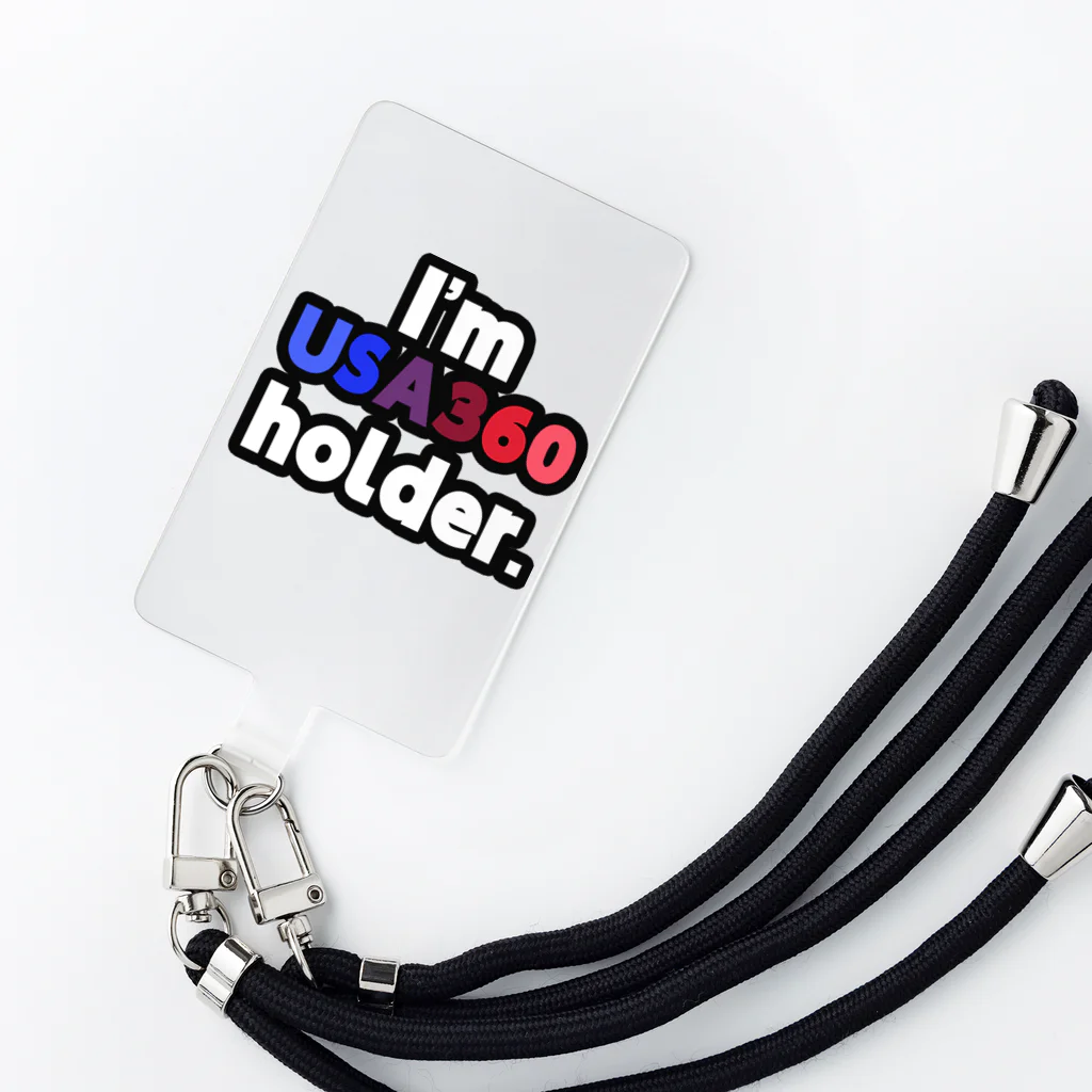 ゆでがえる(非正規こどおじでも底辺セミリタイアできますか?)のI'm USA360 holder. Smartphone Strap