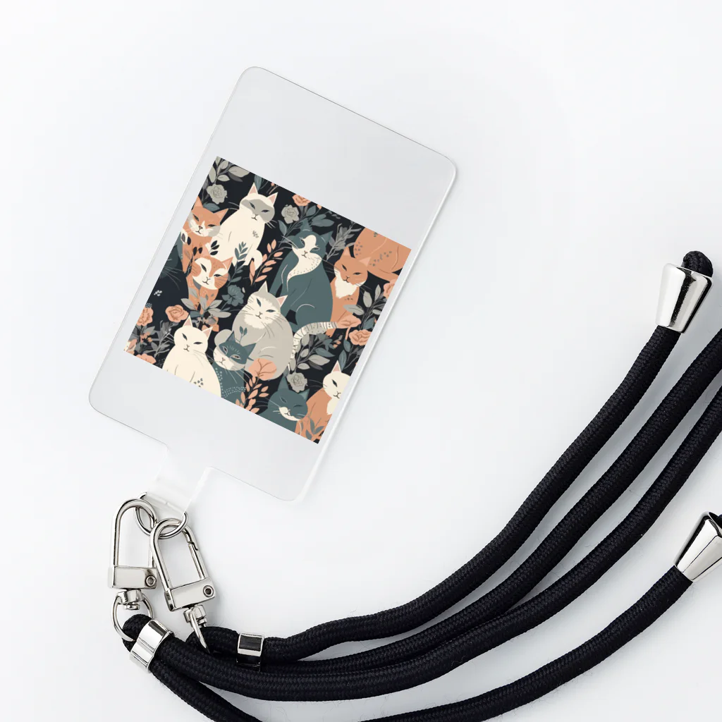 にょらやま堂のmodern cat's Smartphone Strap