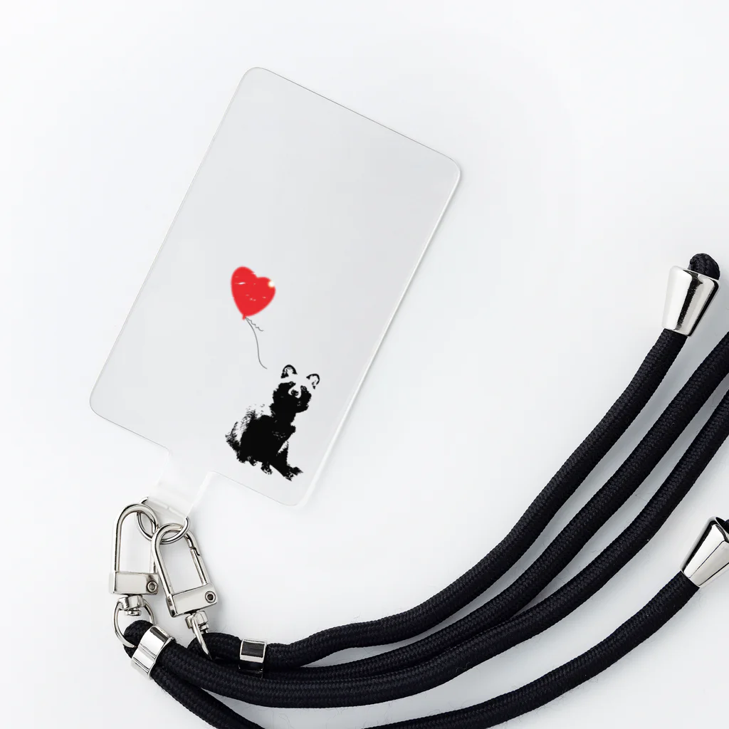 有限会社サイエンスファクトリーの風船とタヌキ Smartphone Strap