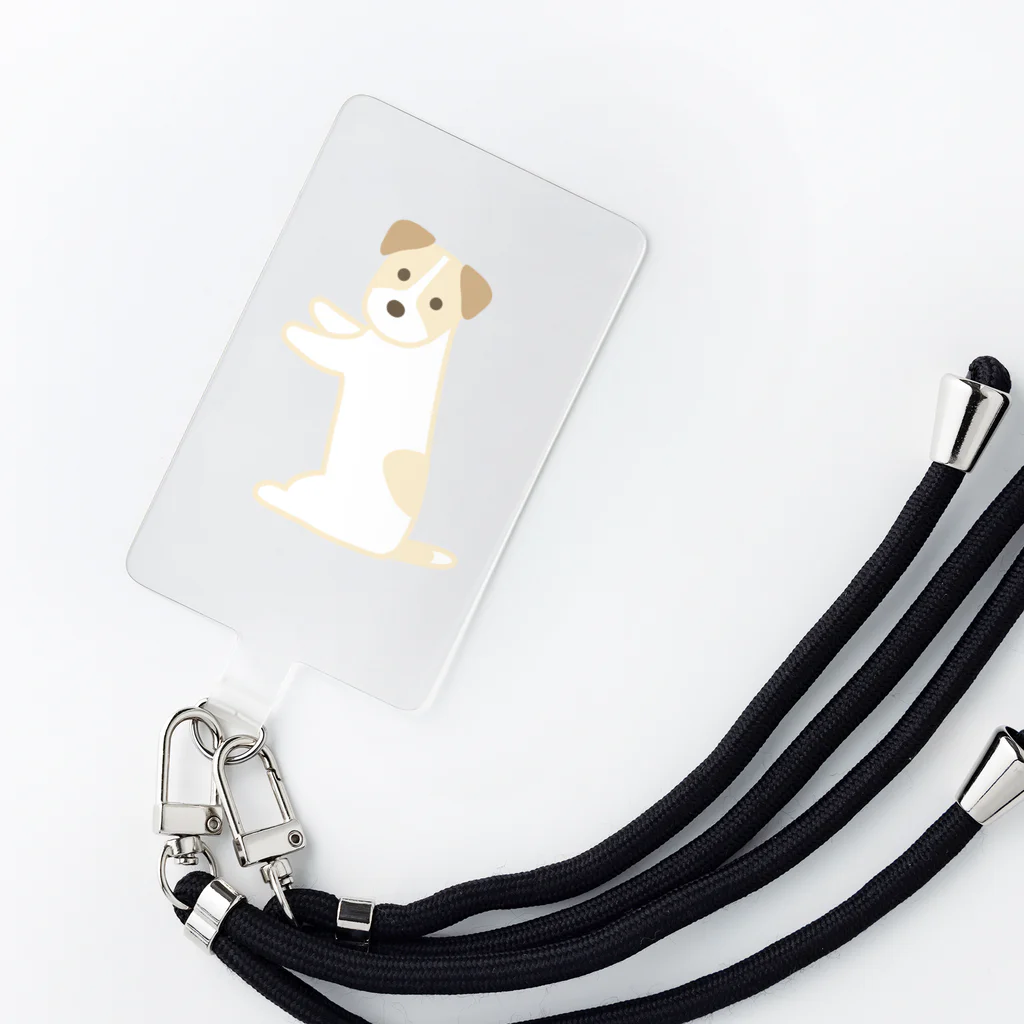 ジャックラッセルテリアのお店の上手なおすわり Smartphone Strap