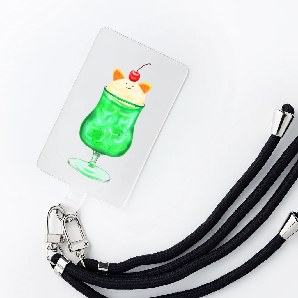 かなめ屋のクリームソーダのメンたるねこ Smartphone Strap