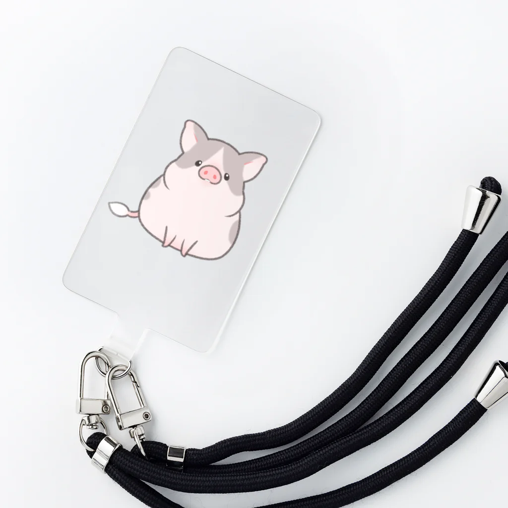 しらたまちゃんSHOPu〜🐽のお座りしらたまちゃん Smartphone Strap