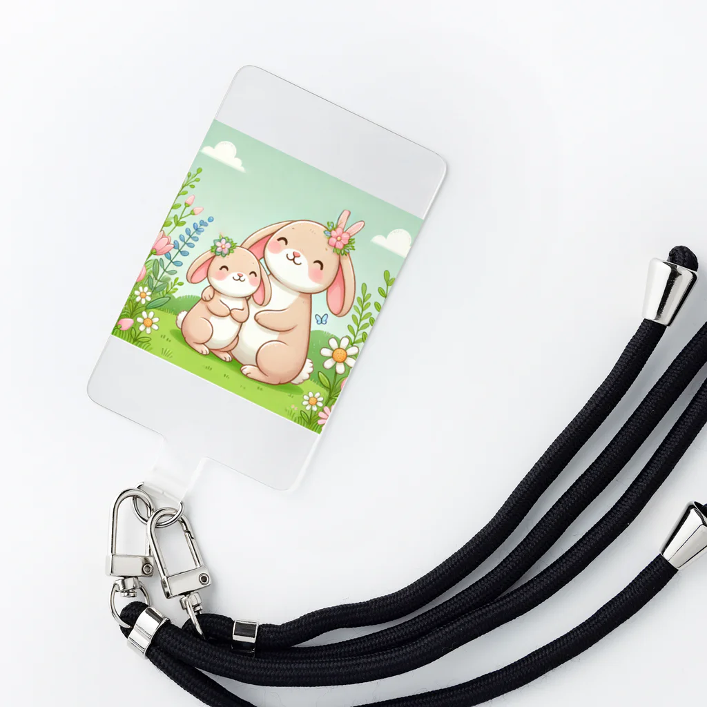 akinyan3128のママと一緒のうさぎさん Smartphone Strap