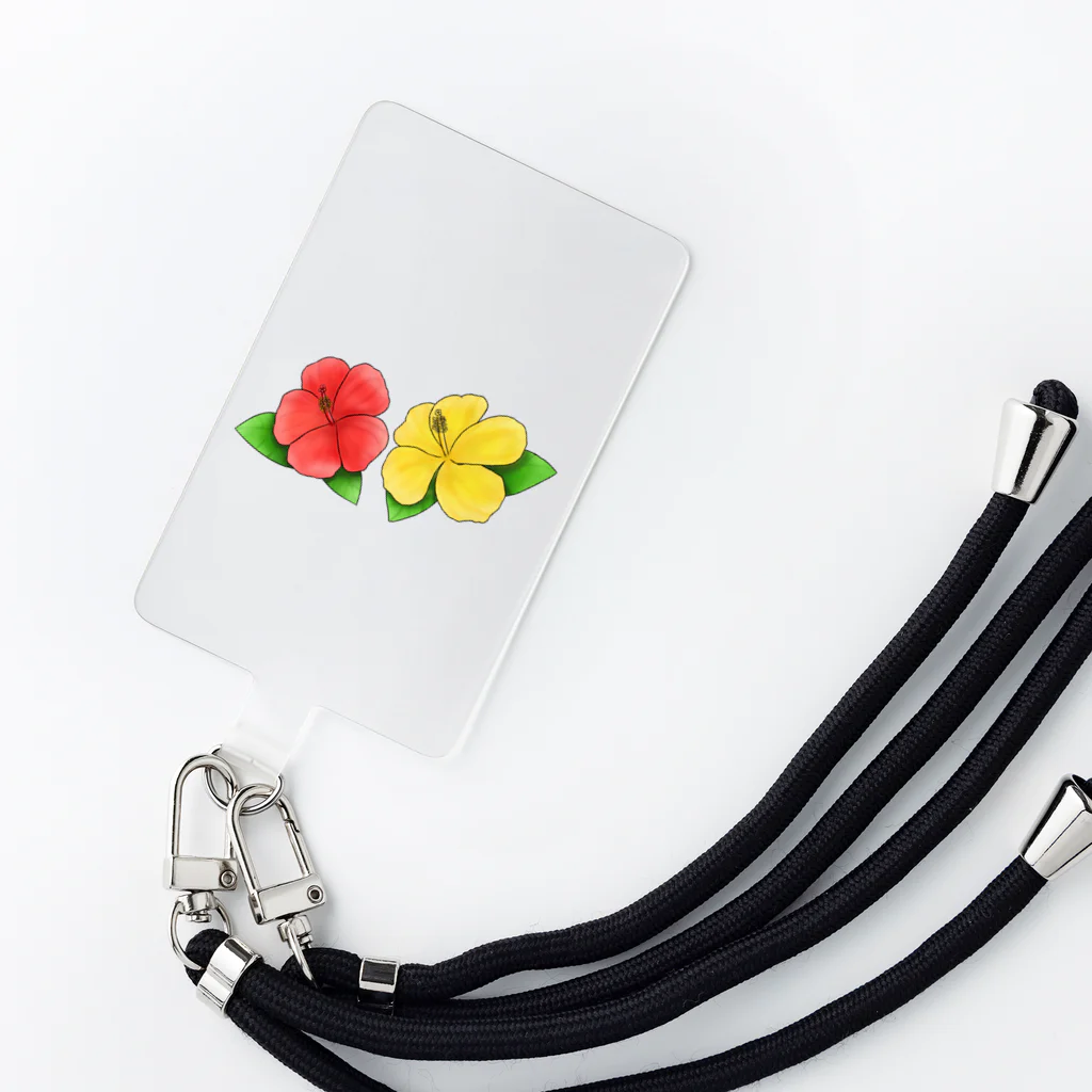 Lily bird（リリーバード）のハイビスカスのグッズ Smartphone Strap