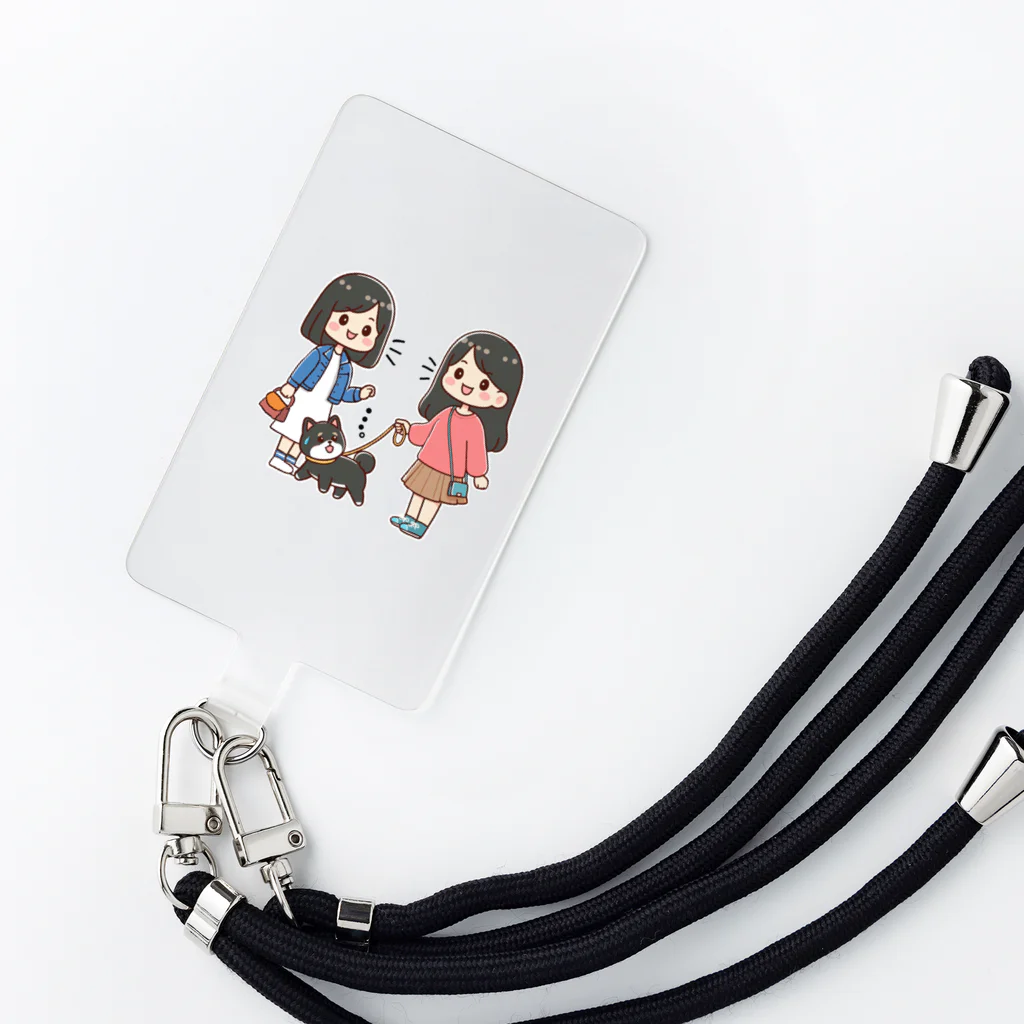 kazu_gのマメシバのつぶやき「ねぇ…散歩しようよ…」 Smartphone Strap