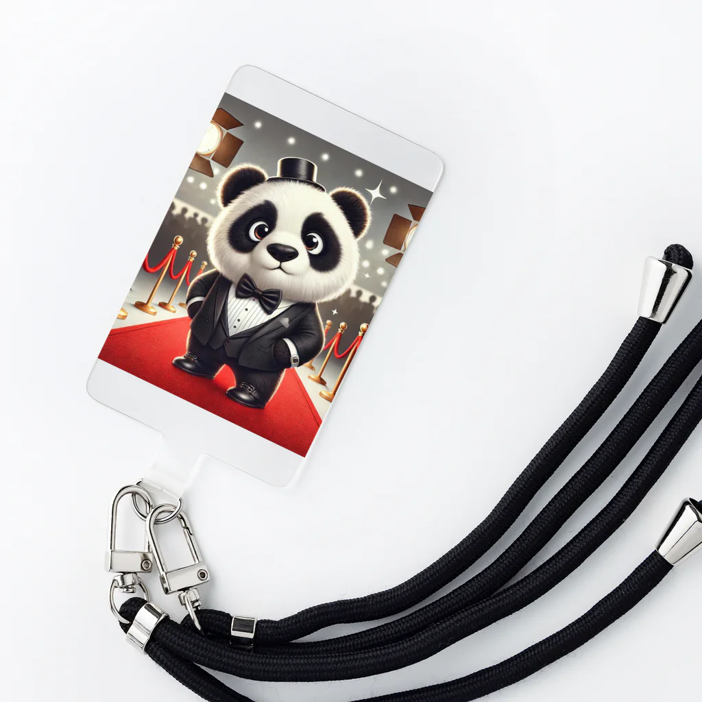 akinyan3128のおめかしパンダパパ Smartphone Strap