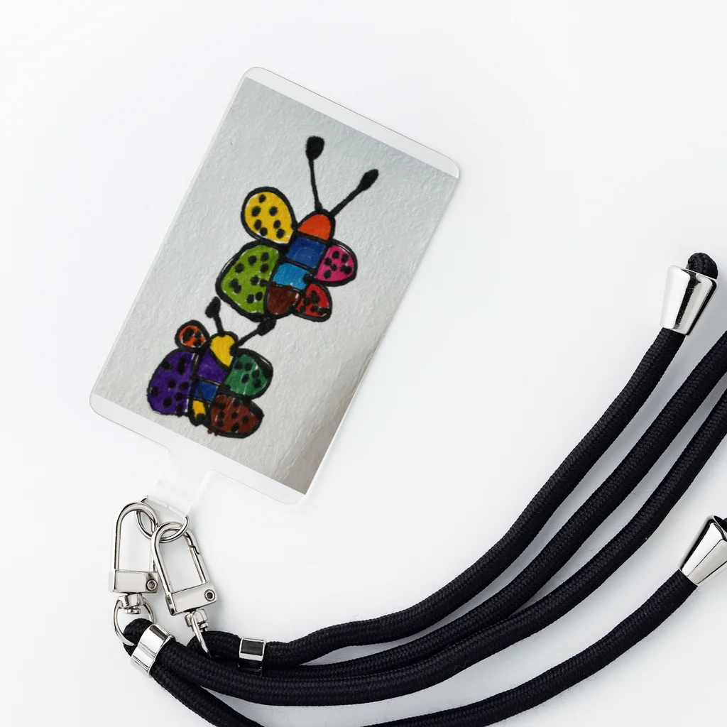 BANANA_BUGの娘「人間と仲良しの蝶々で、名前はユメとソラ」 Smartphone Strap