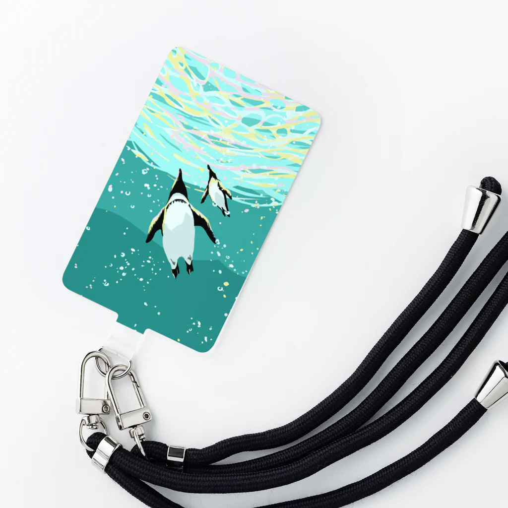 ari designの海飛ぶペンギン スマホストラップ
