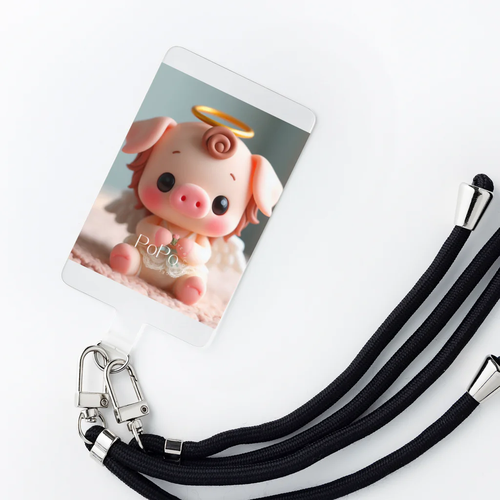 Cute Pig Angel "PoPo" 公式のCute Pig Angel "PoPo"   SN001 Smartphone Strap