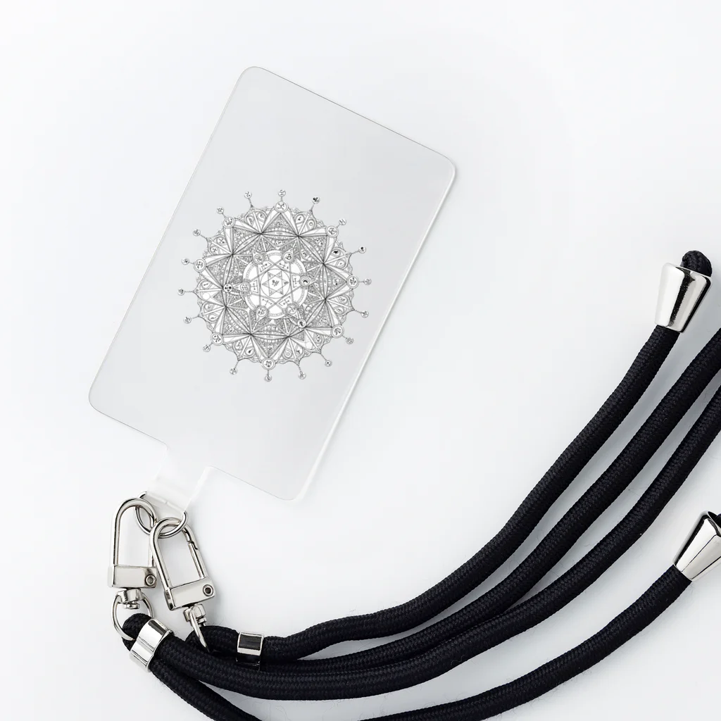 スピりある【ステッカー、スマホケース、キーホルダー】の携帯をお守りに【魔除け曼荼羅】 Smartphone Strap