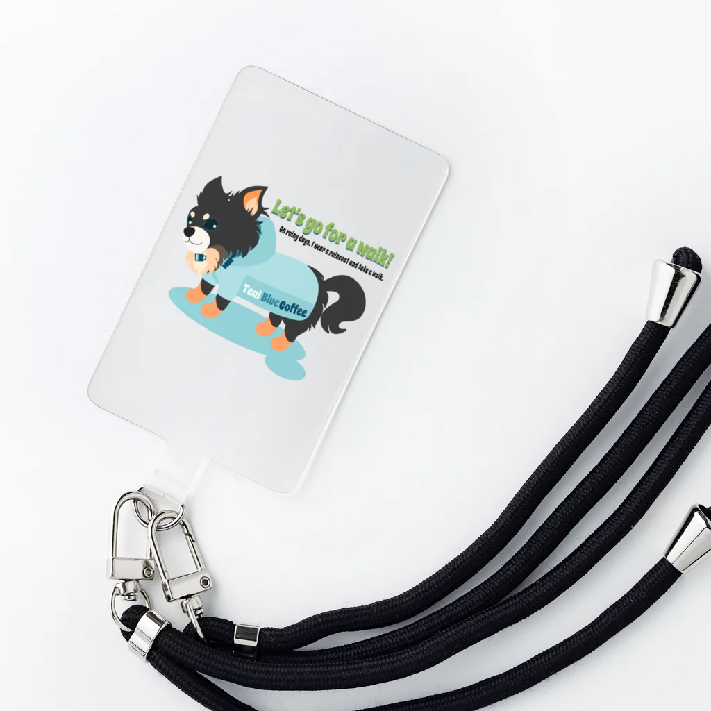 Teal Blue Coffeeのお散歩の時間 Smartphone Strap