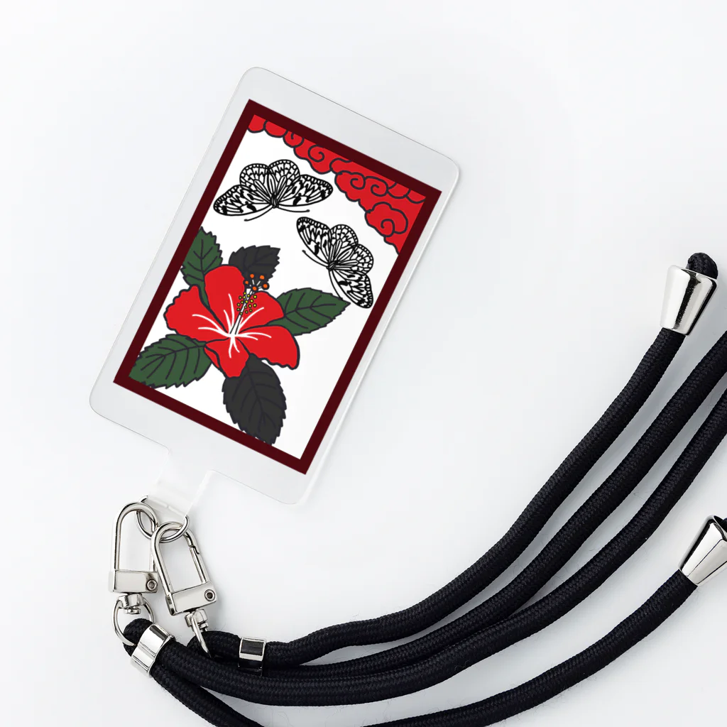 くいなの母の沖縄花札「あかばなーにおおごまだら」 Smartphone Strap