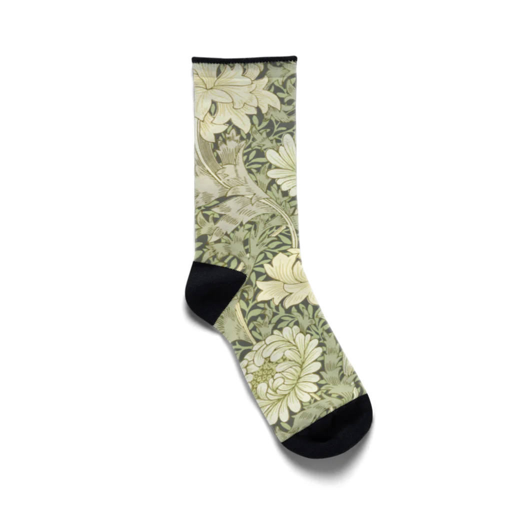 かえる商店のChrysanthemum by William Morris Socks