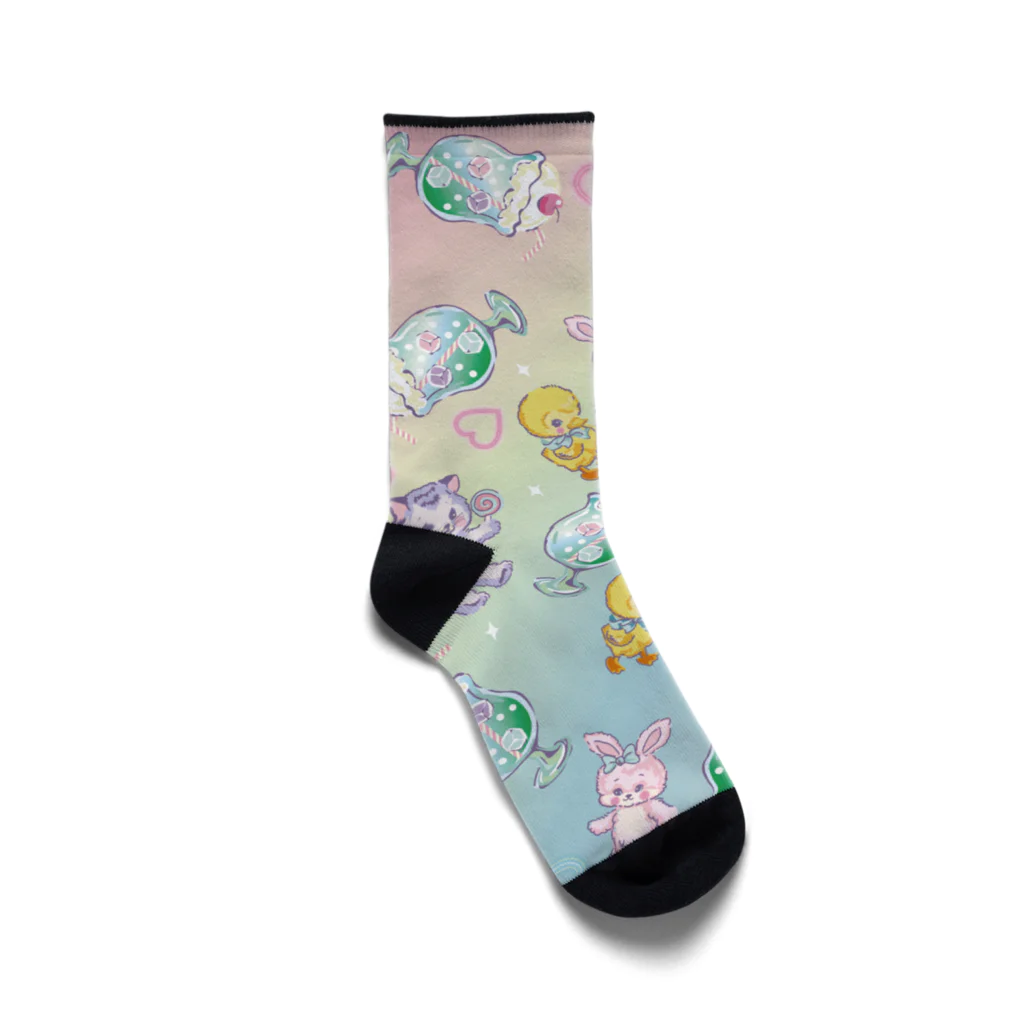 　Ma cocotte （まここっと）のクリームソーダファンタジー Socks