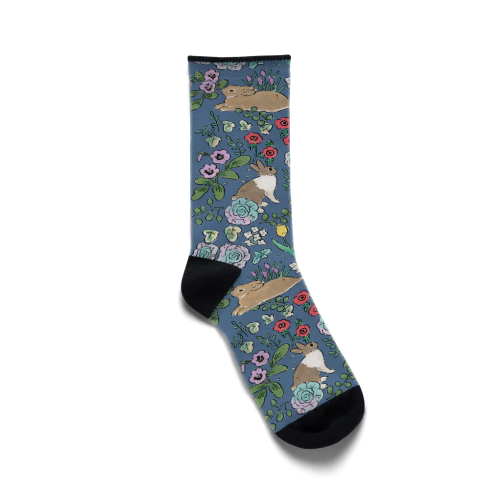 SCHINAKO'Sのうさぎさんと早春の花 Socks