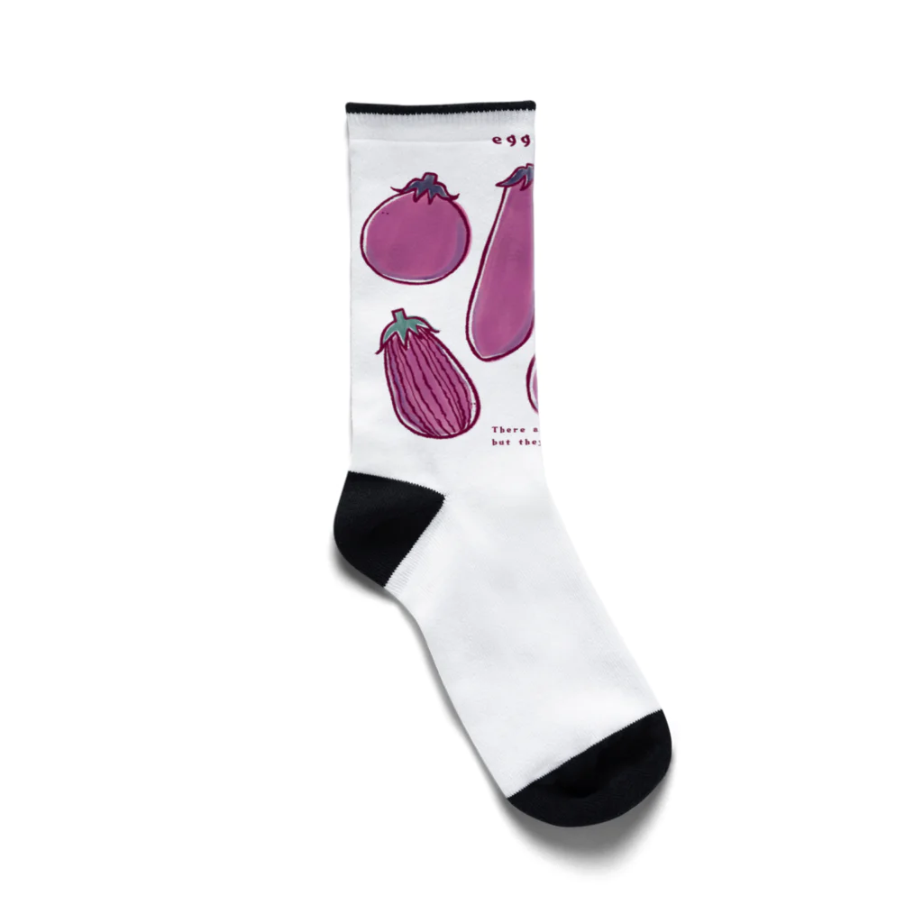 Aランチサラダ付SHOPの夏のeggplantさん2 Socks