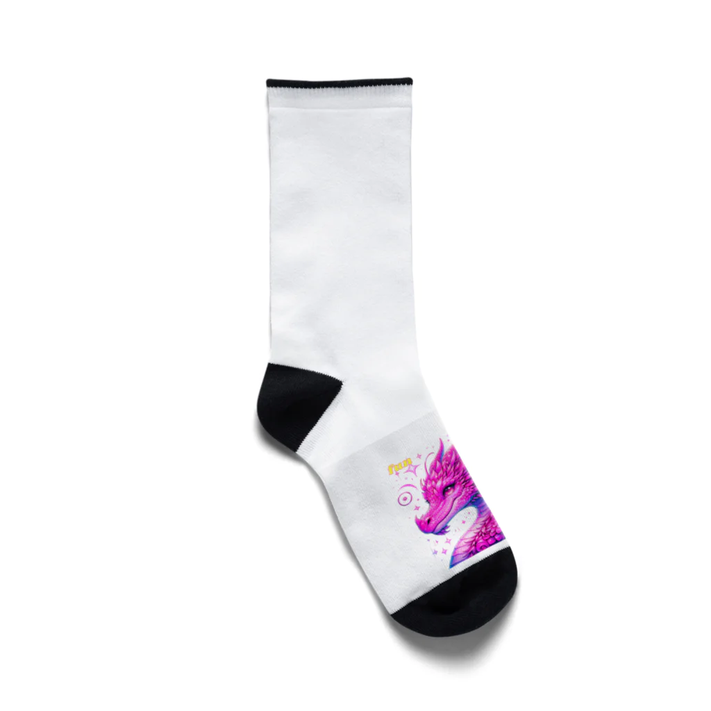 Oh my lady kkのpinky dragon bro Socks