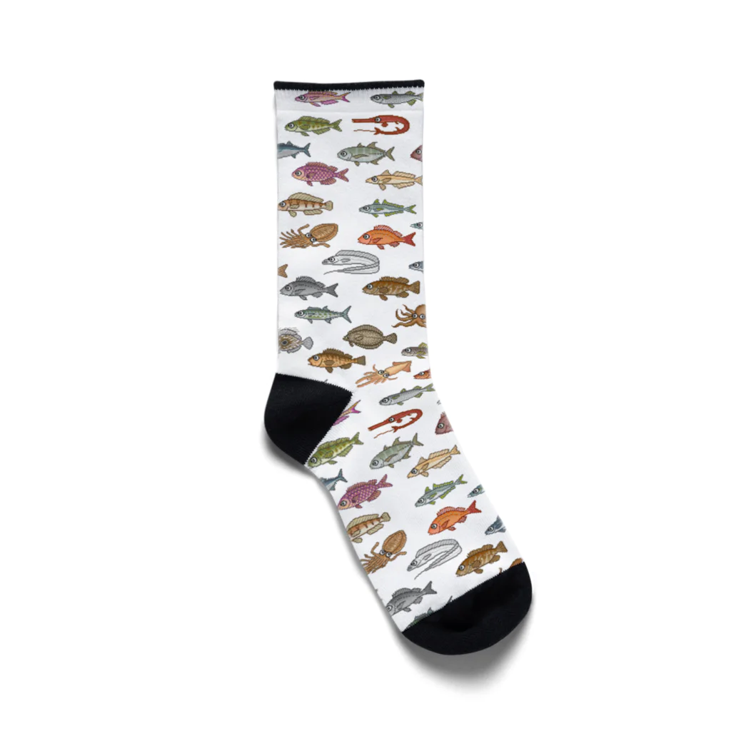 猫と釣り人のFISH_FB_DOT_1 Socks