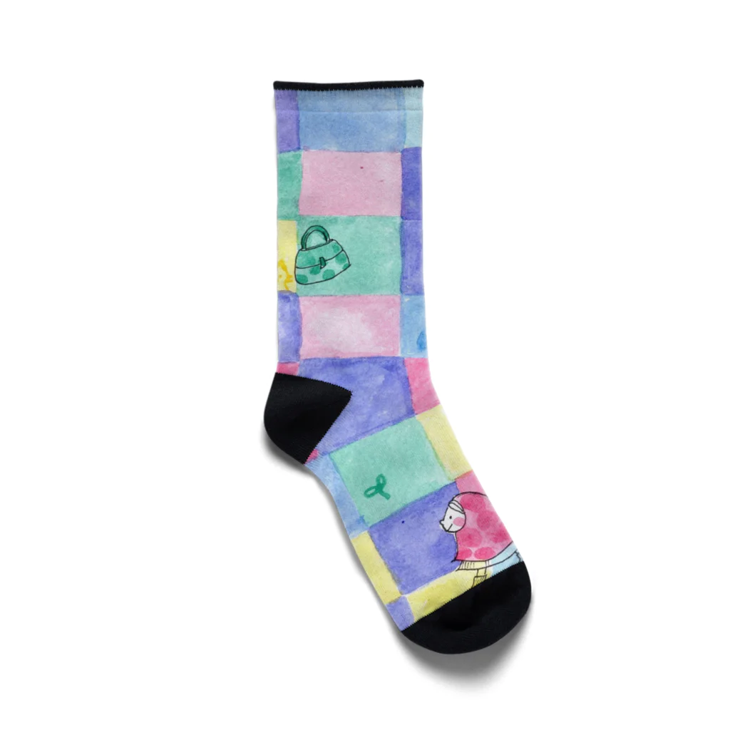 illustration akko shopの水彩絵の具 Socks