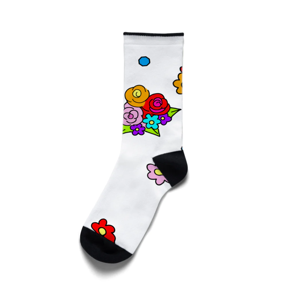 greetenのカラフル フラワー　花色 Socks