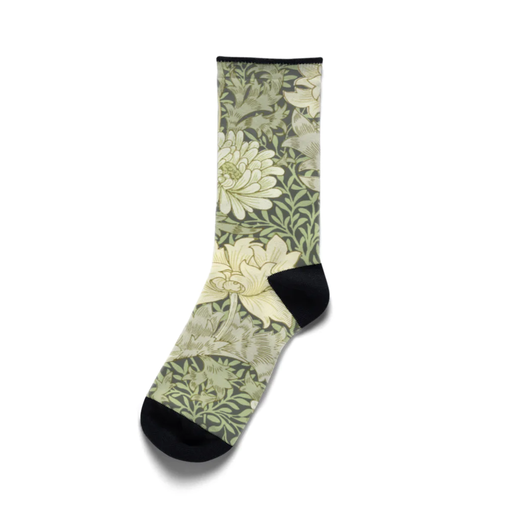 かえる商店のChrysanthemum by William Morris Socks