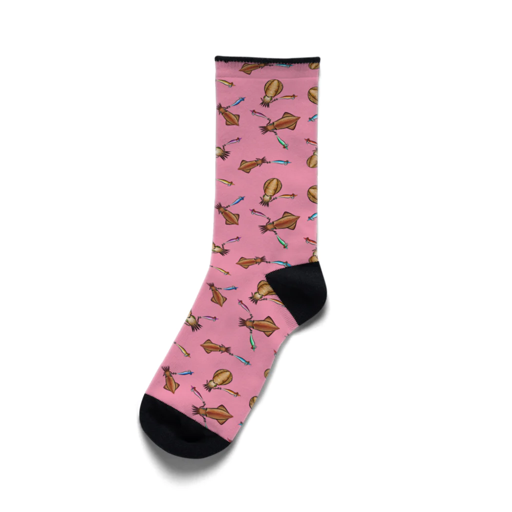 猫と釣り人のIKA_CP_SO Socks