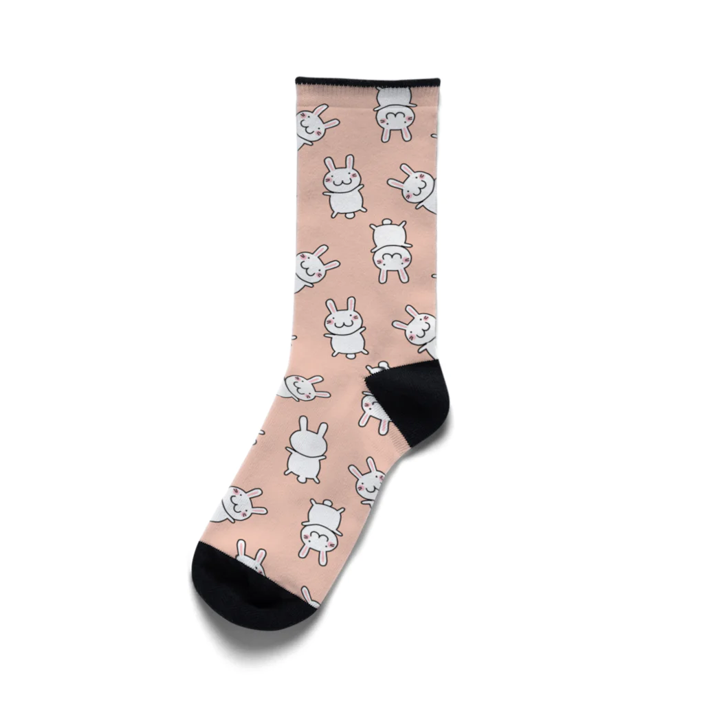 たまいファームのうさぎどし(アプリコット) Socks