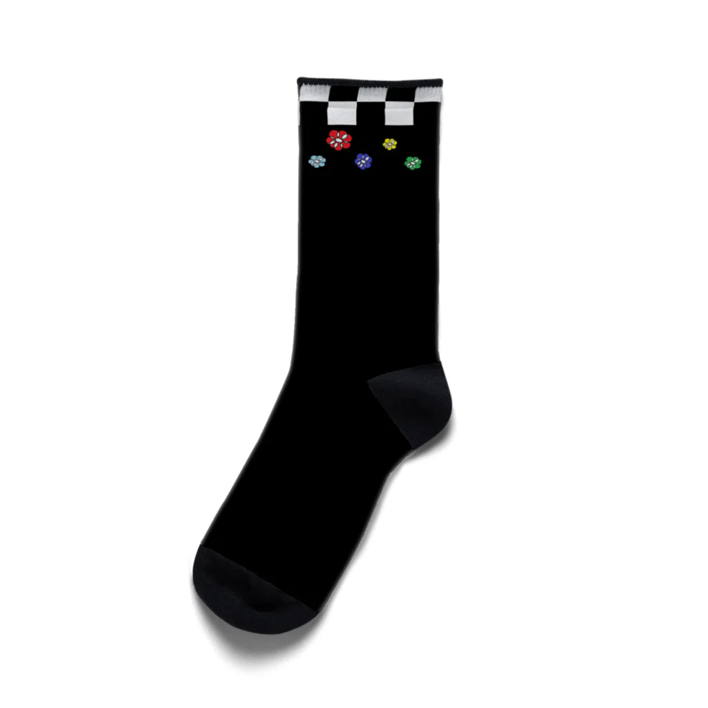 🐸かえるさんと仲間たち🐸の まるまる花  Socks