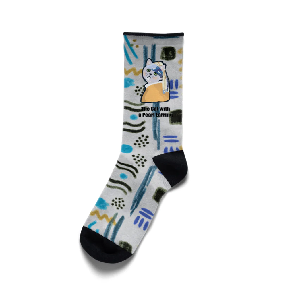 エムズショップのねこにパール　ソックス Socks