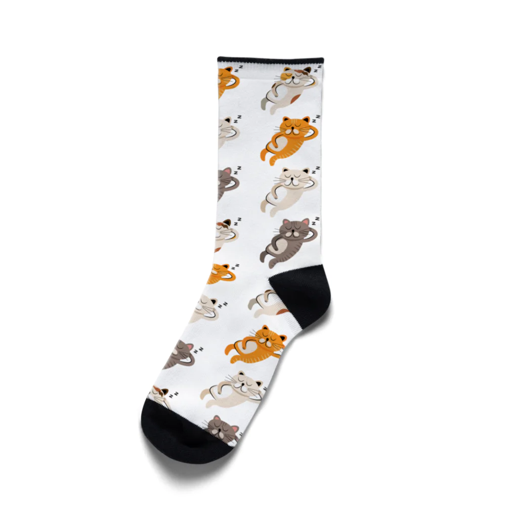 ＠meiliecat🐈original goodsのみんにゃでごろね Socks