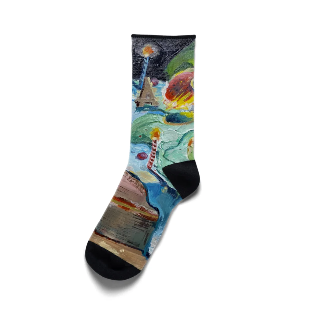 屈折する星くずの上昇と下降、そして火星から来た蜘蛛の群のケーキ Socks