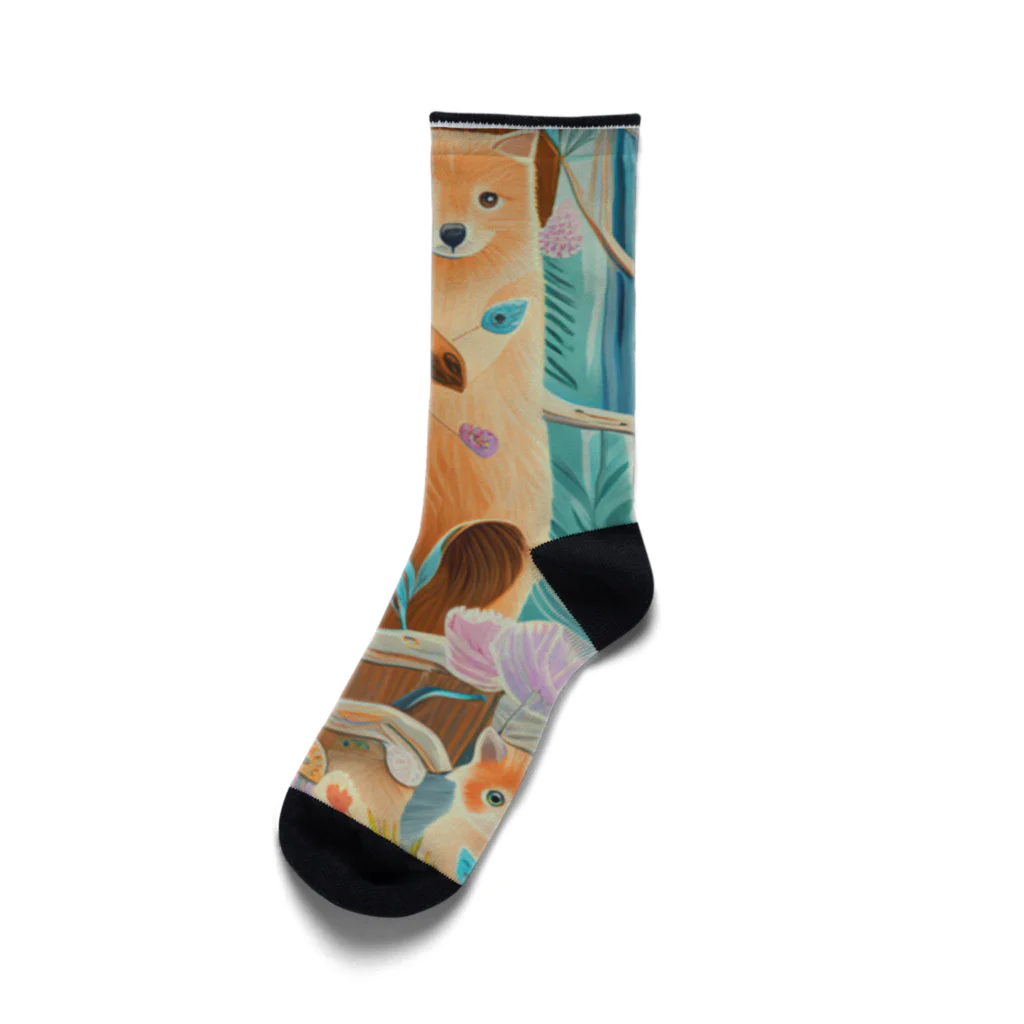 soramame1119の森の中の世界 Socks