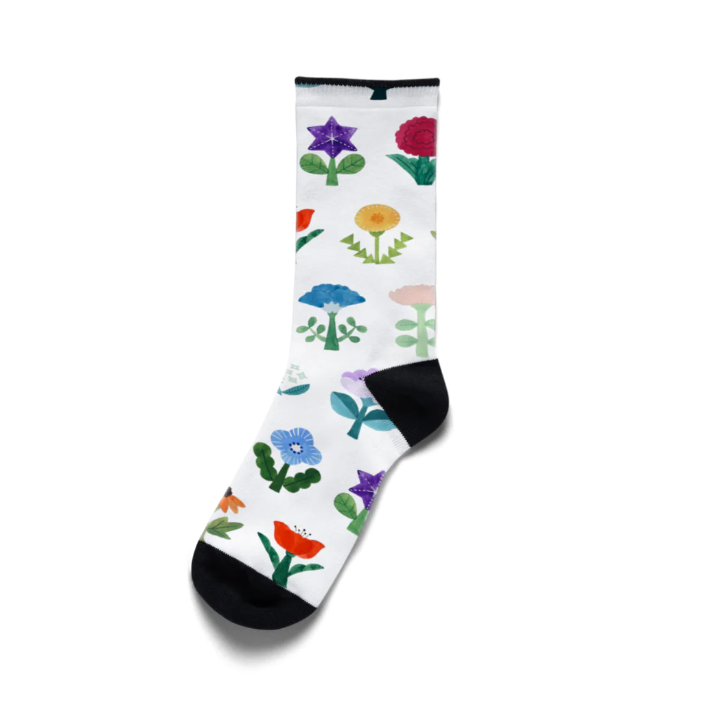 たものずんぐりお花 Socks