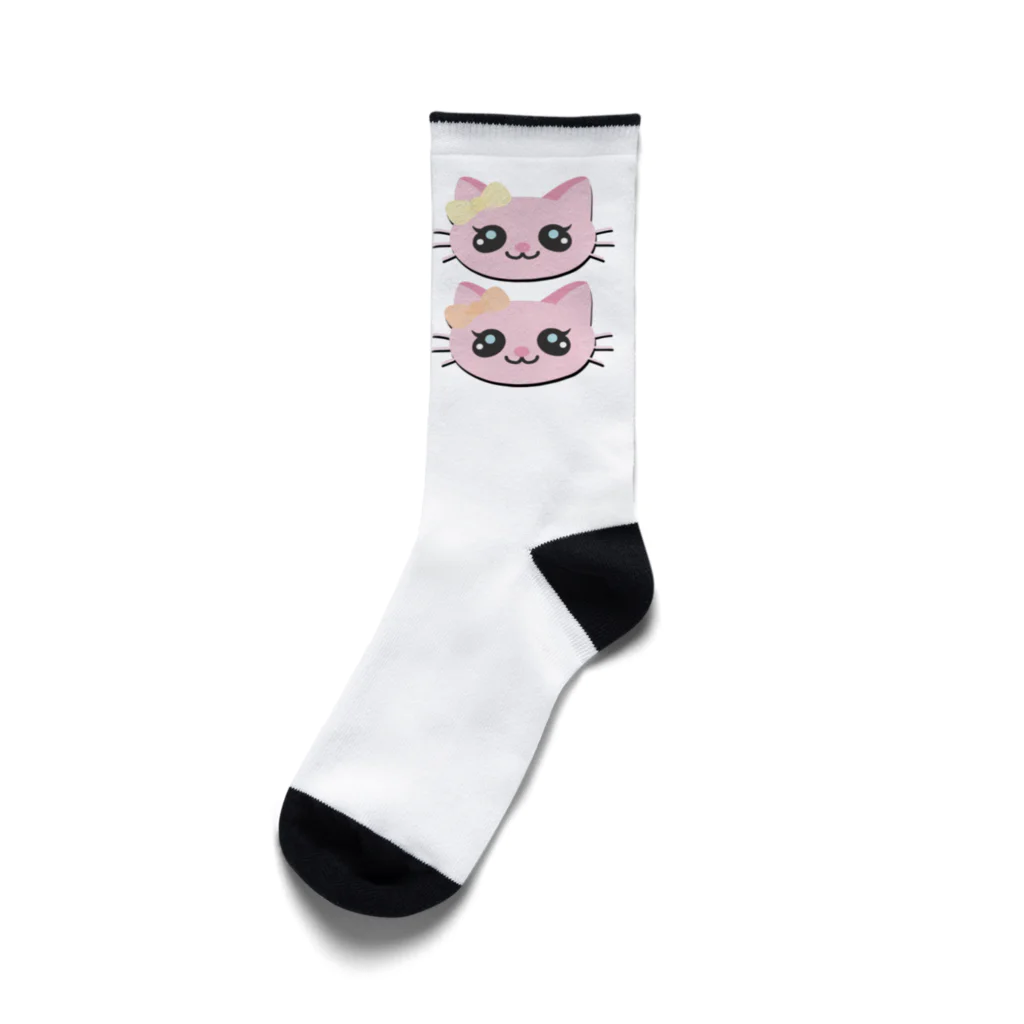 Illustrator Moca&Ram shopのこねこのミューミュー Socks