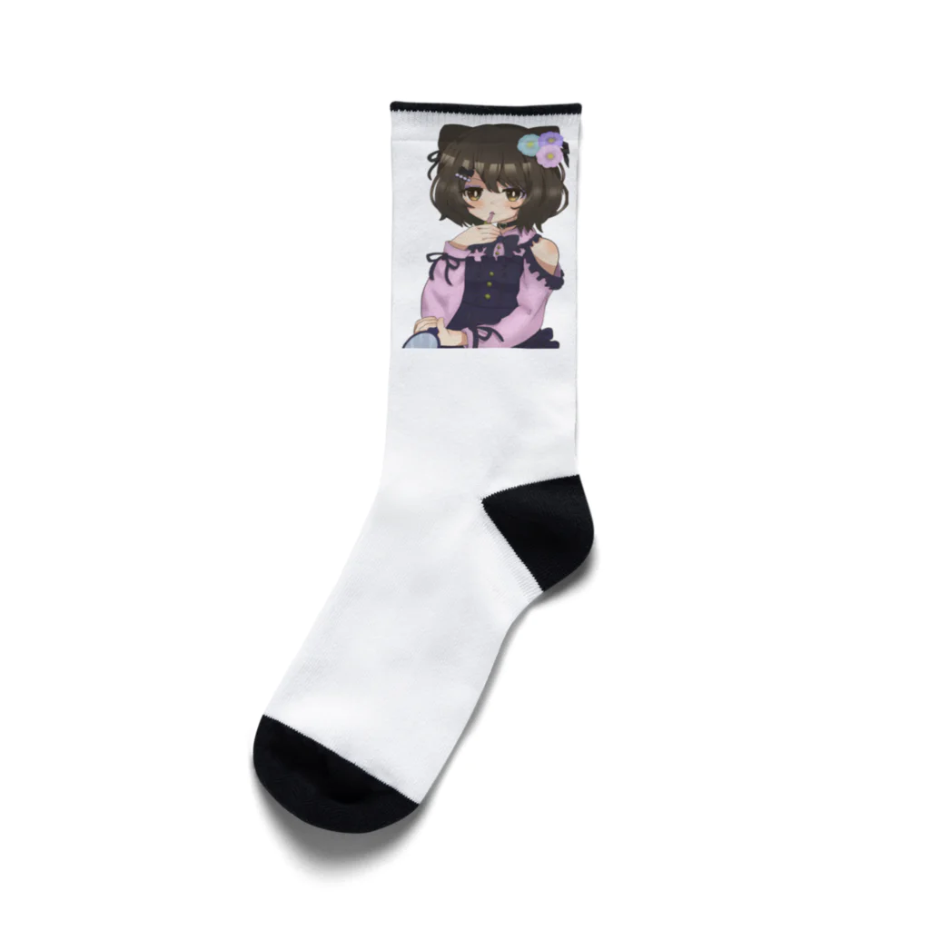 おもち。もちふわのメイク中 Socks