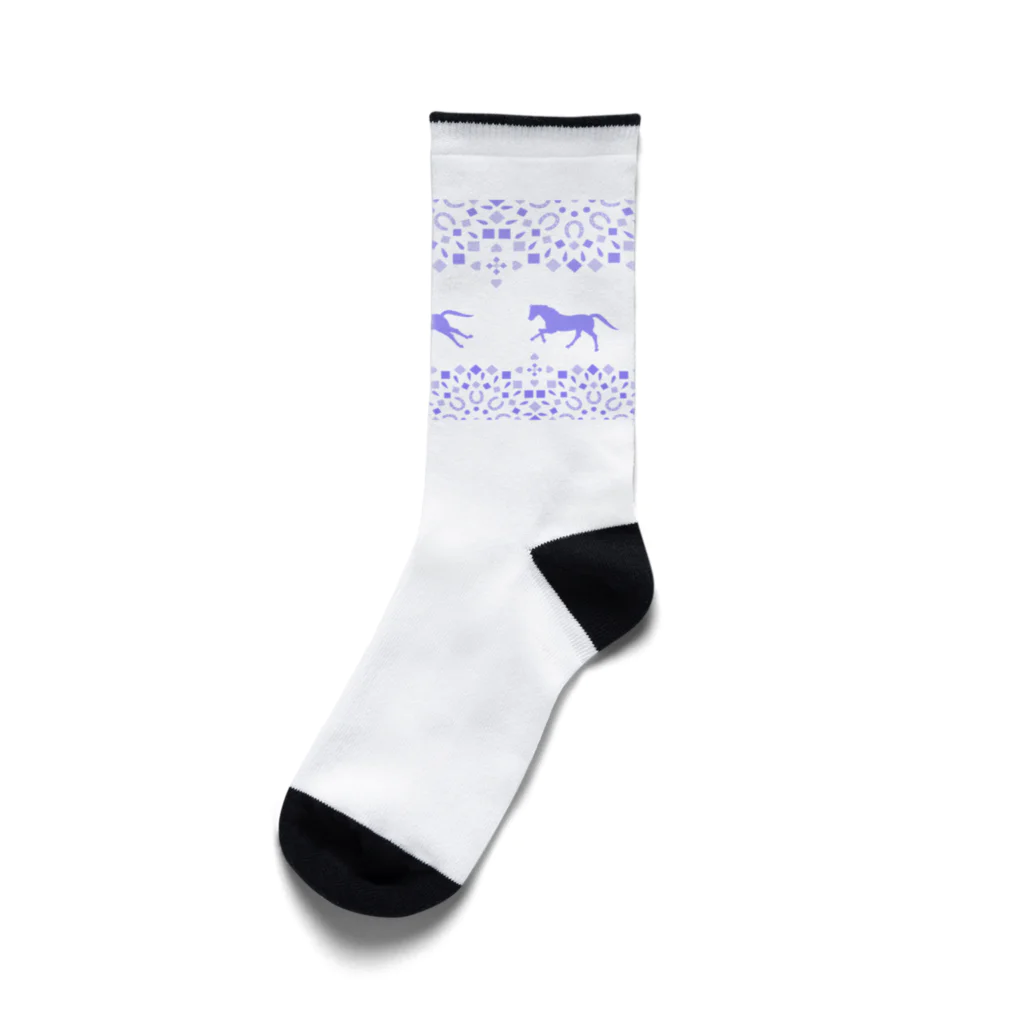 モノツクルヒト　Fuku～ふく～のモロッカン駈歩紫 Socks