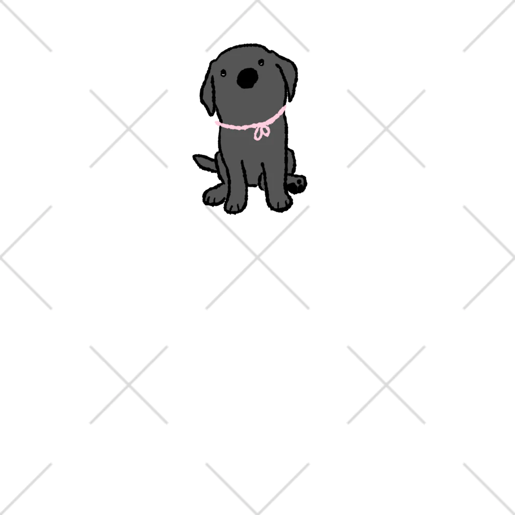 Dog Drawer Drawn by Dogの黒ラブパピー ソックス