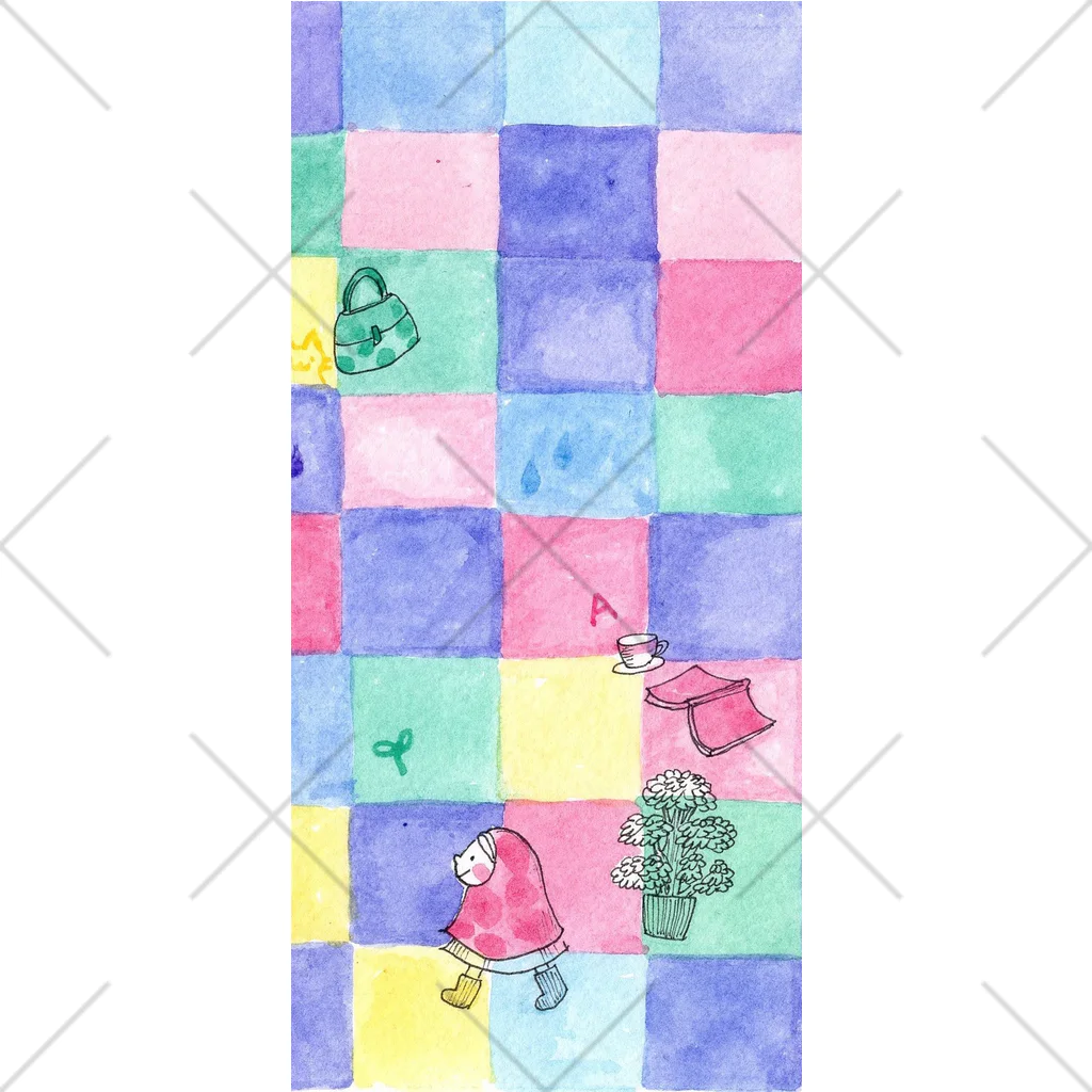 illustration akko shopの水彩絵の具 Socks