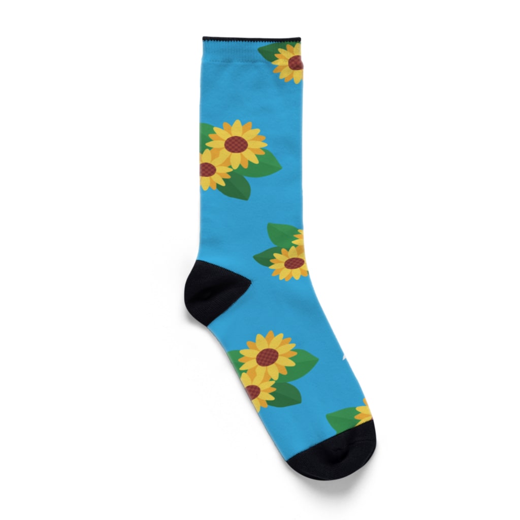 Kotetsu diary(SUZURI店)のシェルティ＆ダックス×ひまわり Socks