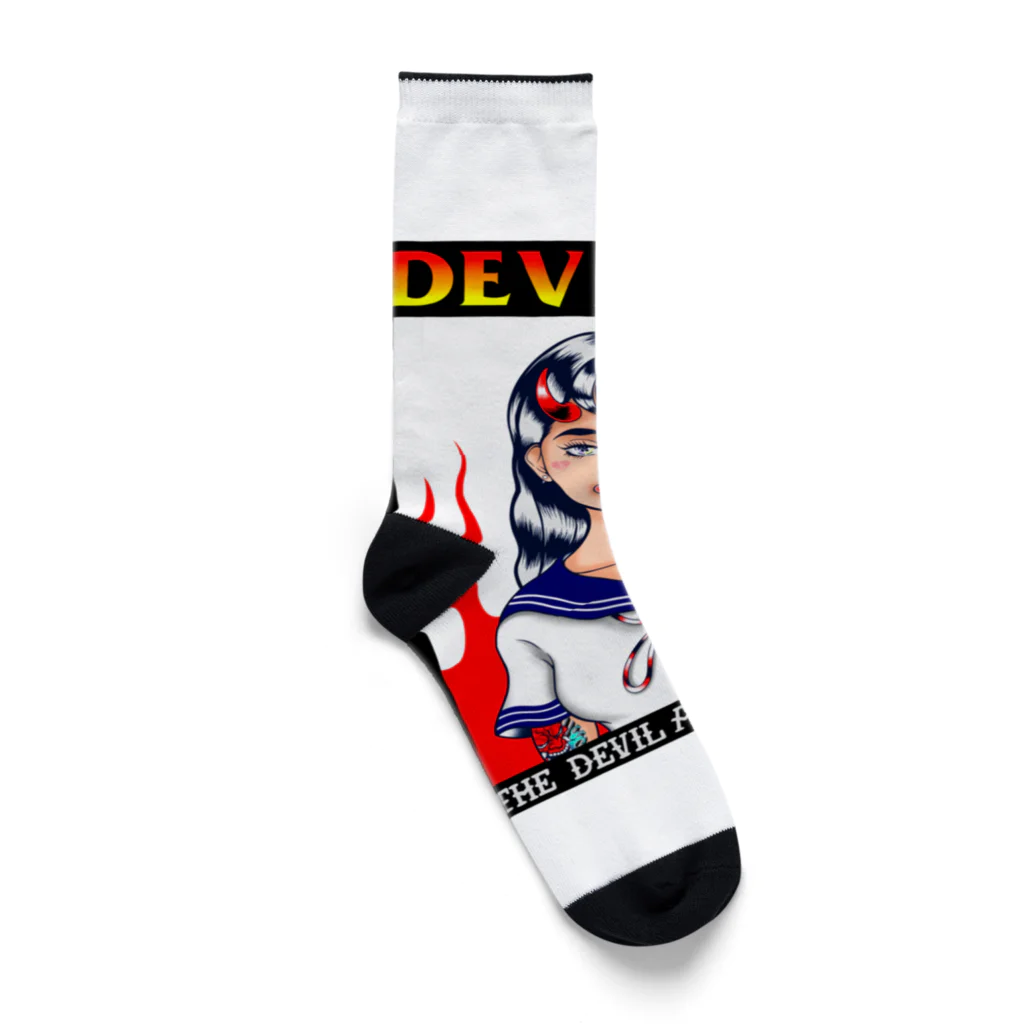 Demon Lord 9 tailsの『DEVILISH』 Socks