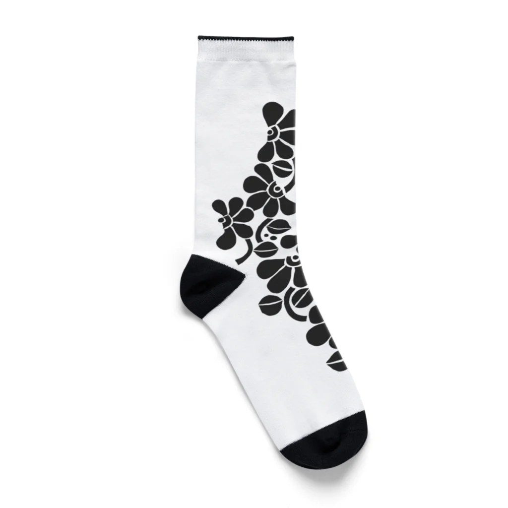 snow moonのFlowers (BK) Socks