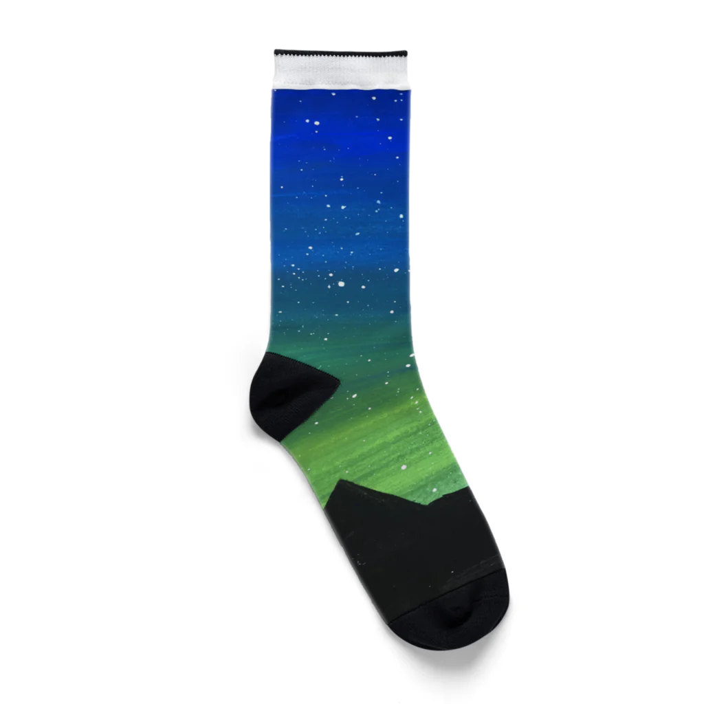 エジプトの写真入り&オリジナルアートグッズの星空のピラミッドの彼方 Socks