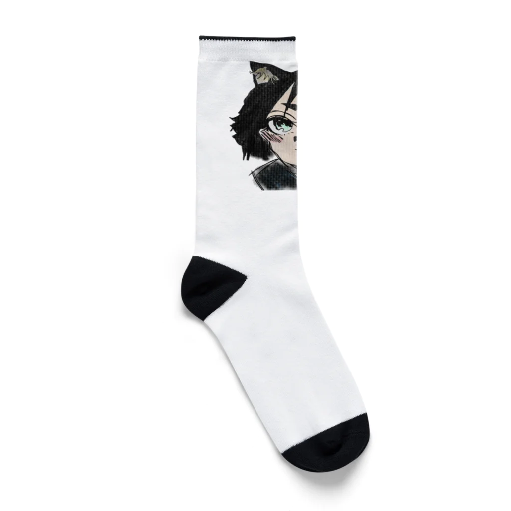 みつまめこshopの猫耳少女 Socks