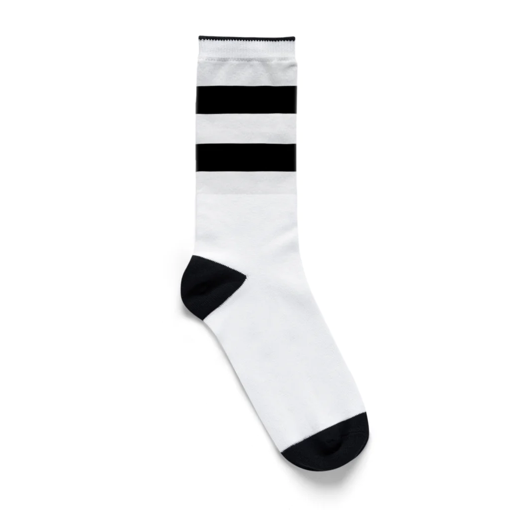 Raccoのmimi　２ライン　black Socks