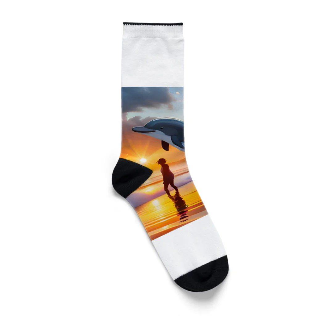 dolphineの巨大イルカとお散歩 Socks