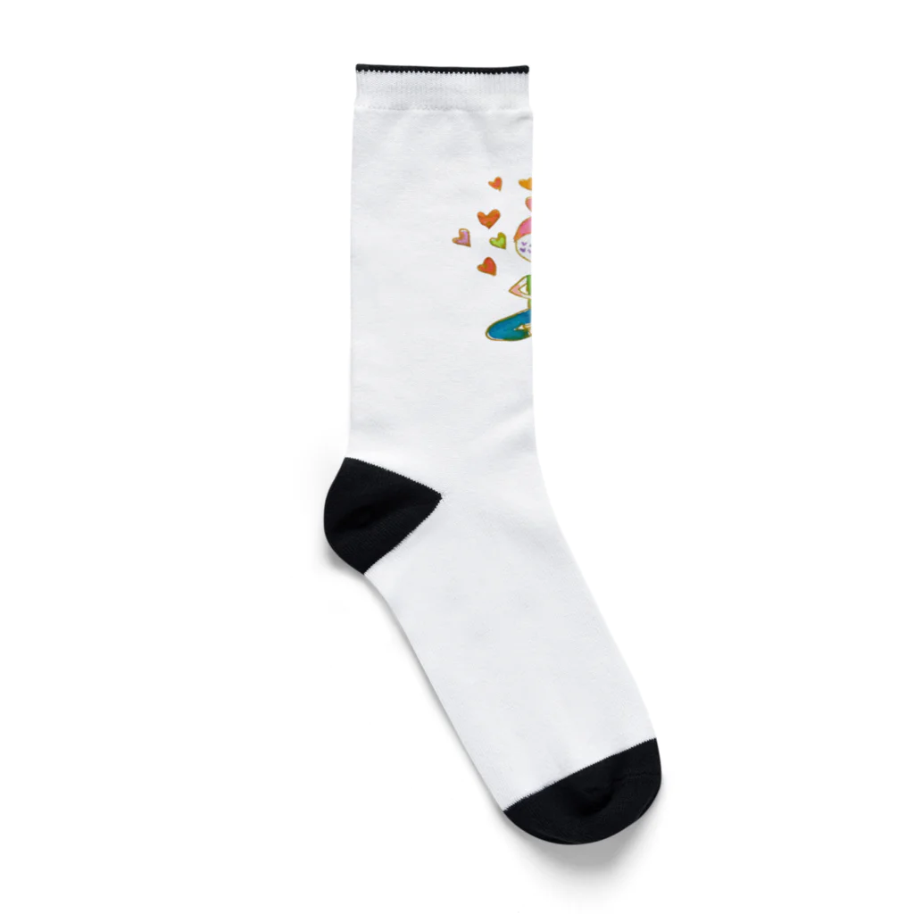 onmycolorの楽描き店のそばかすこちゃん with LOVE (小物） Socks