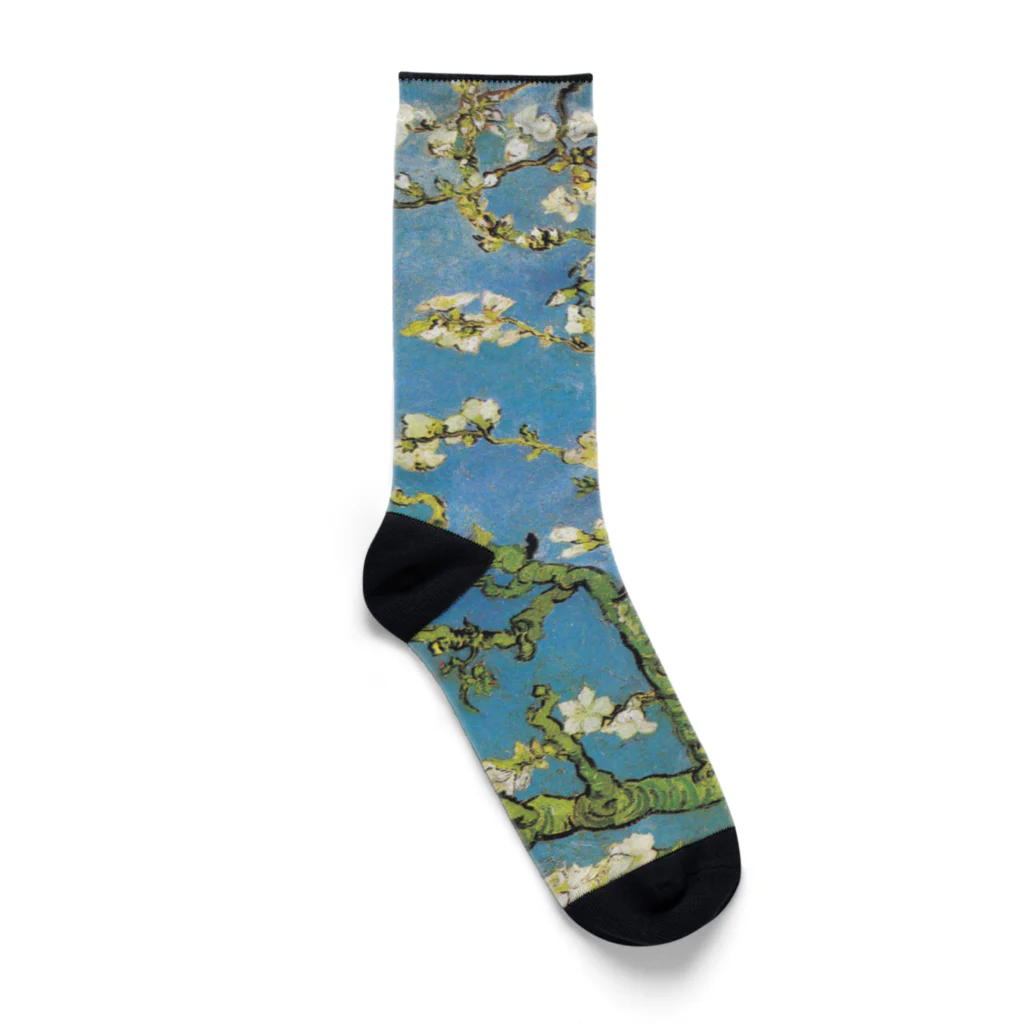 世界の名画館 SHOPのゴッホ「花咲くアーモンドの木の枝」 Socks