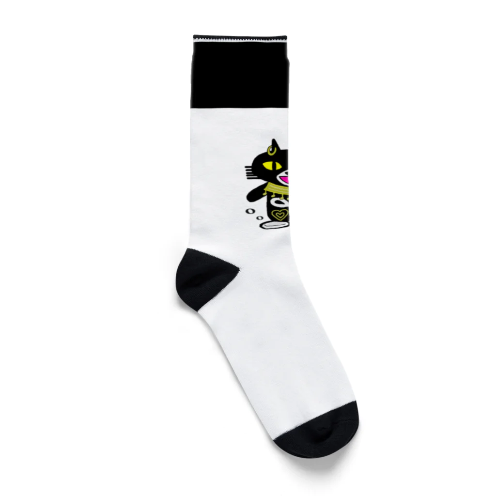 クロねこアワにゃん🐱の小物バステト(ソックス) Socks