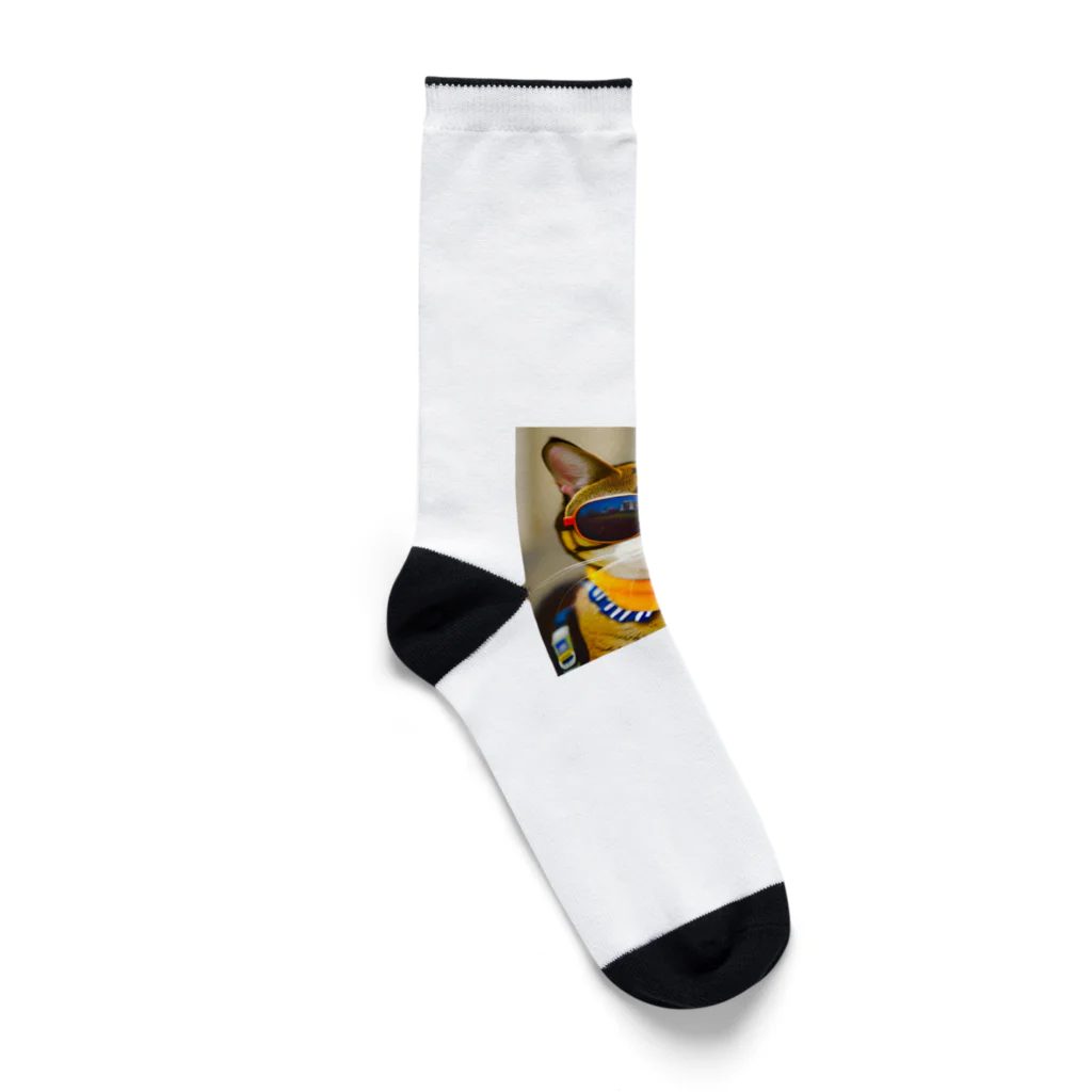 幻想的で創造的の猫にサングラス Socks